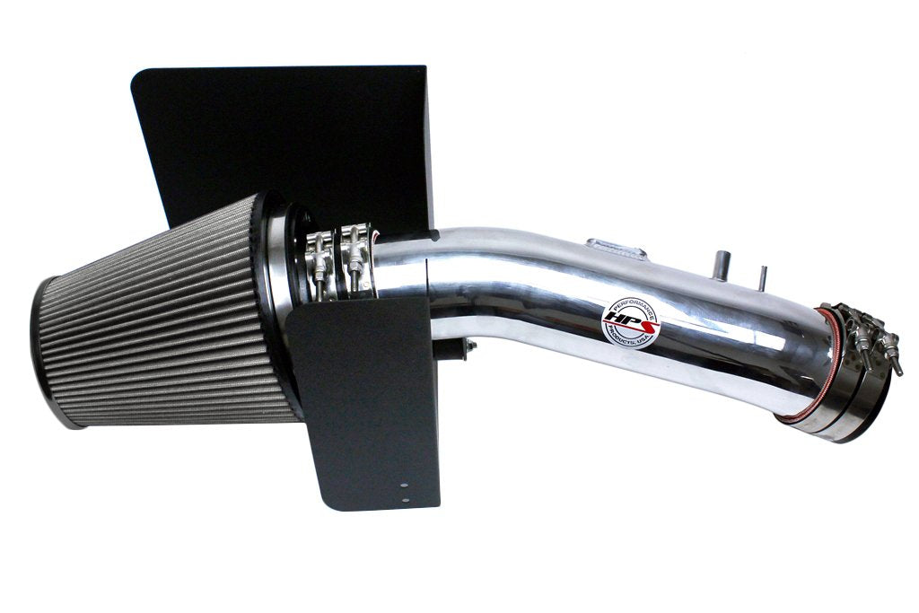 HPS Shortram Air Intake Kit 2007-2011 Toyota Tundra 5.7L V8, Includes Heat Shield, Polish