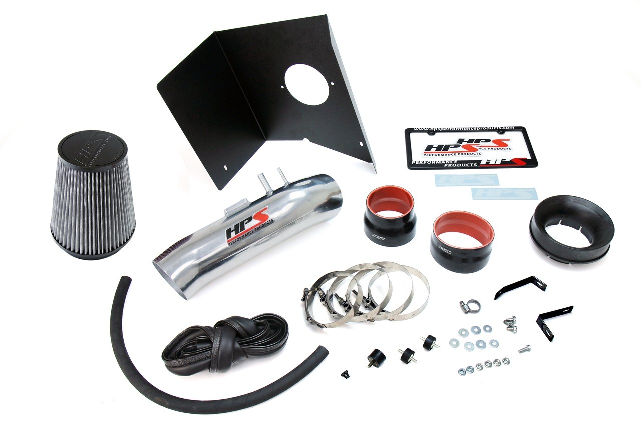 HPS Shortram Air Intake Kit 2012-2019 Toyota Tundra 5.7L V8, Includes Heat Shield, Polish