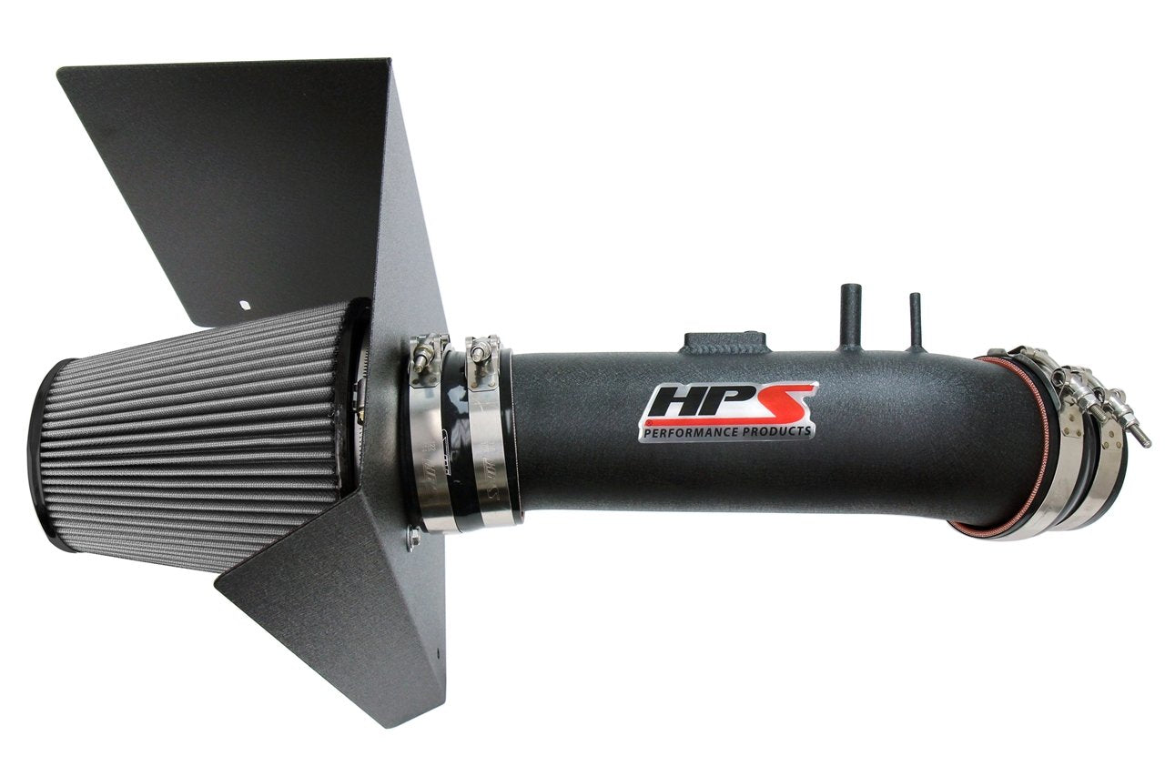 HPS Shortram Air Intake Kit 2012-2019 Toyota Tundra 5.7L V8, Includes Heat Shield, Black