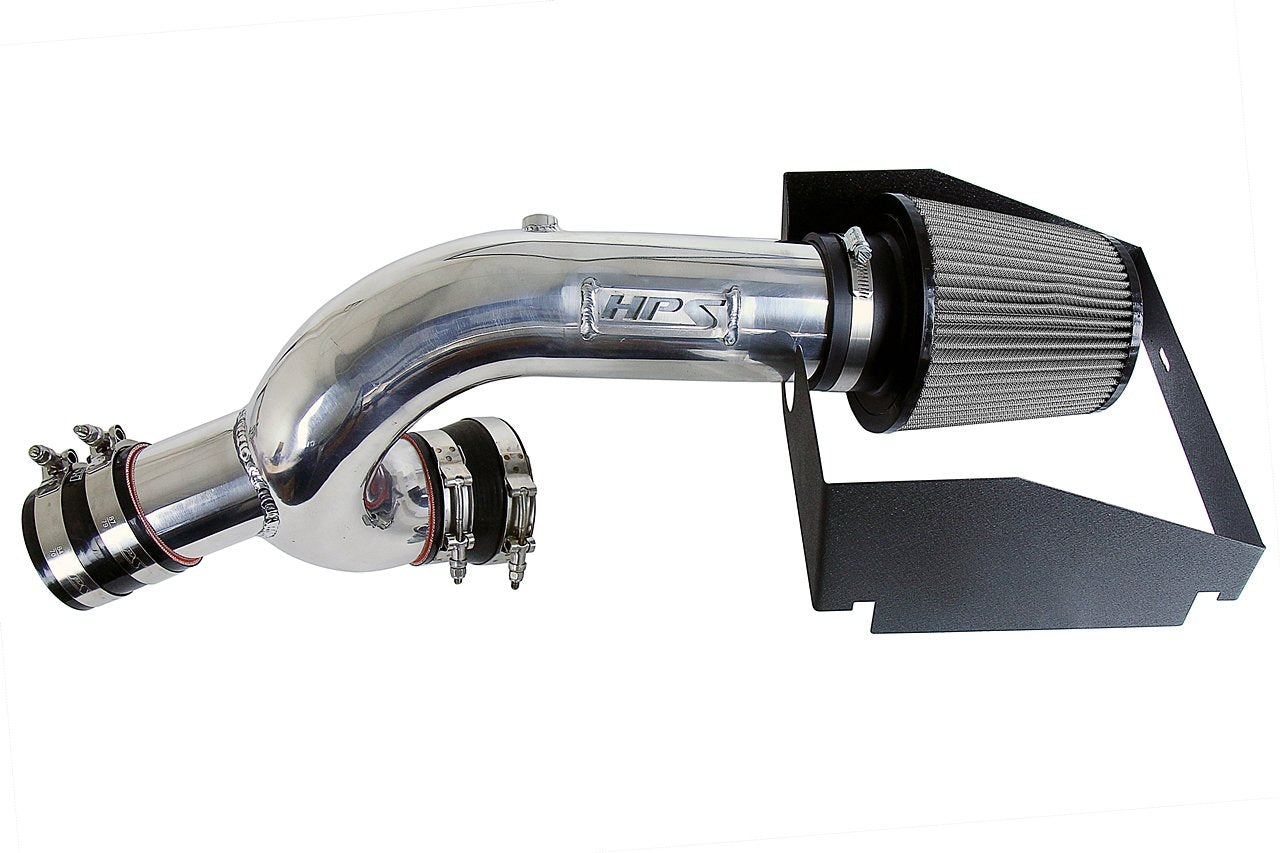 HPS Shortram Air Intake Kit 2015-2016 Ford F150 3.5L Ecoboost Turbo, Includes Heat Shield, Polish