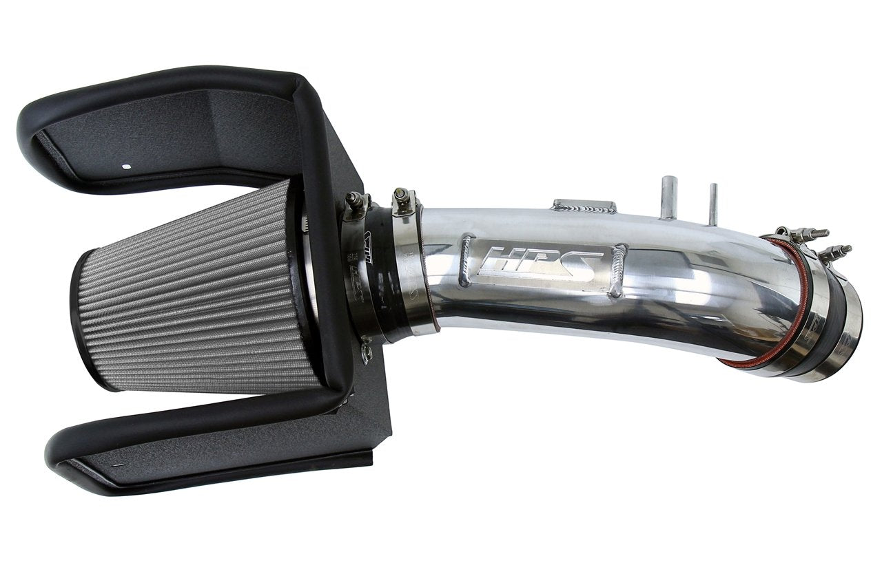 HPS Shortram Air Intake Kit 2008-2018 Toyota Land Cruiser 5.7L V8, Includes Heat Shield, Polish