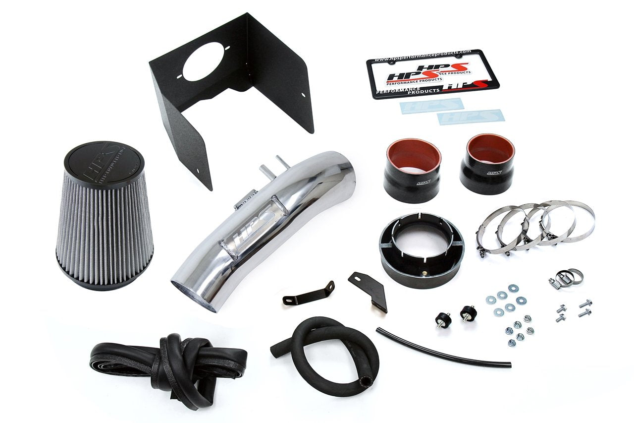 HPS Shortram Air Intake Kit 2008-2018 Toyota Land Cruiser 5.7L V8, Includes Heat Shield, Polish