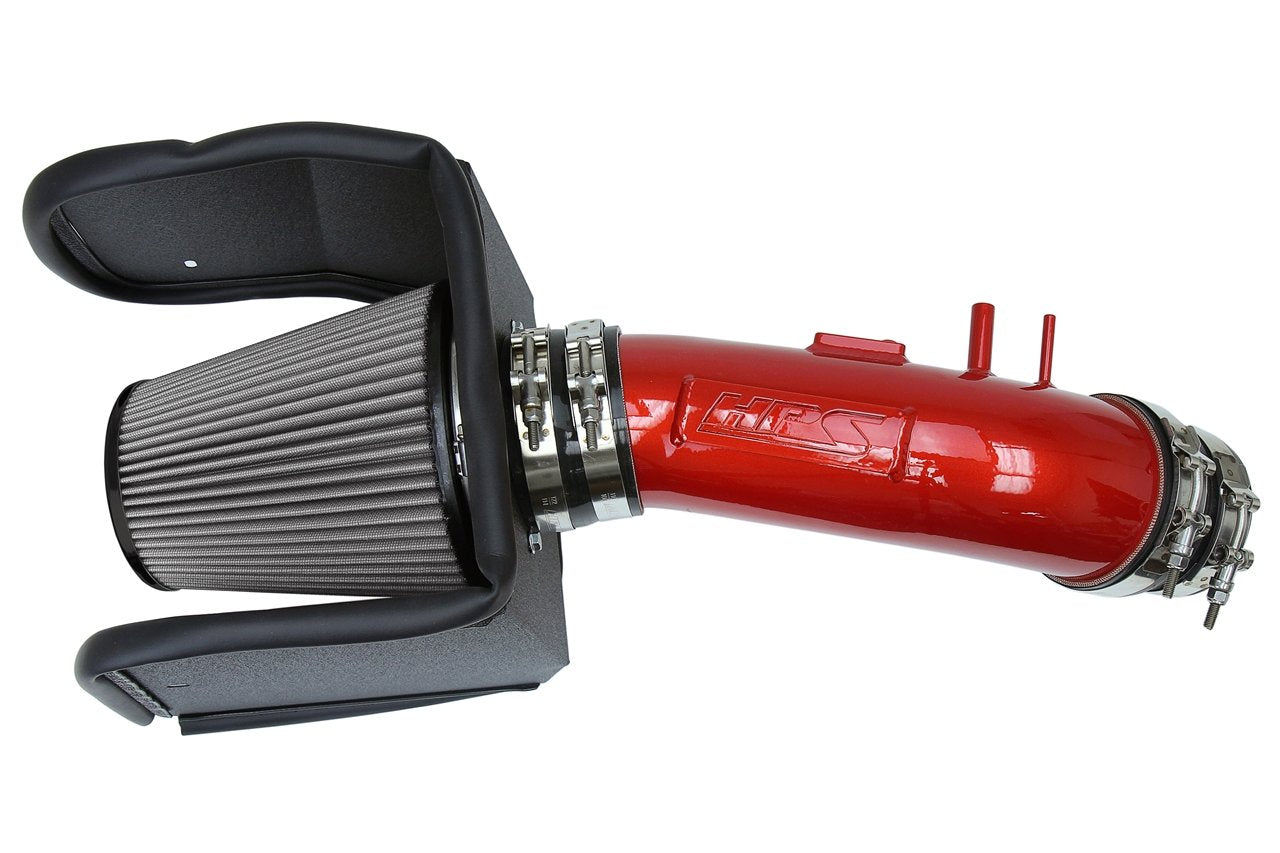 HPS Performance Shortram Air Intake Kit 2008-2018 Toyota Land Cruiser 5.7L V8, Includes Heat Shield, Red