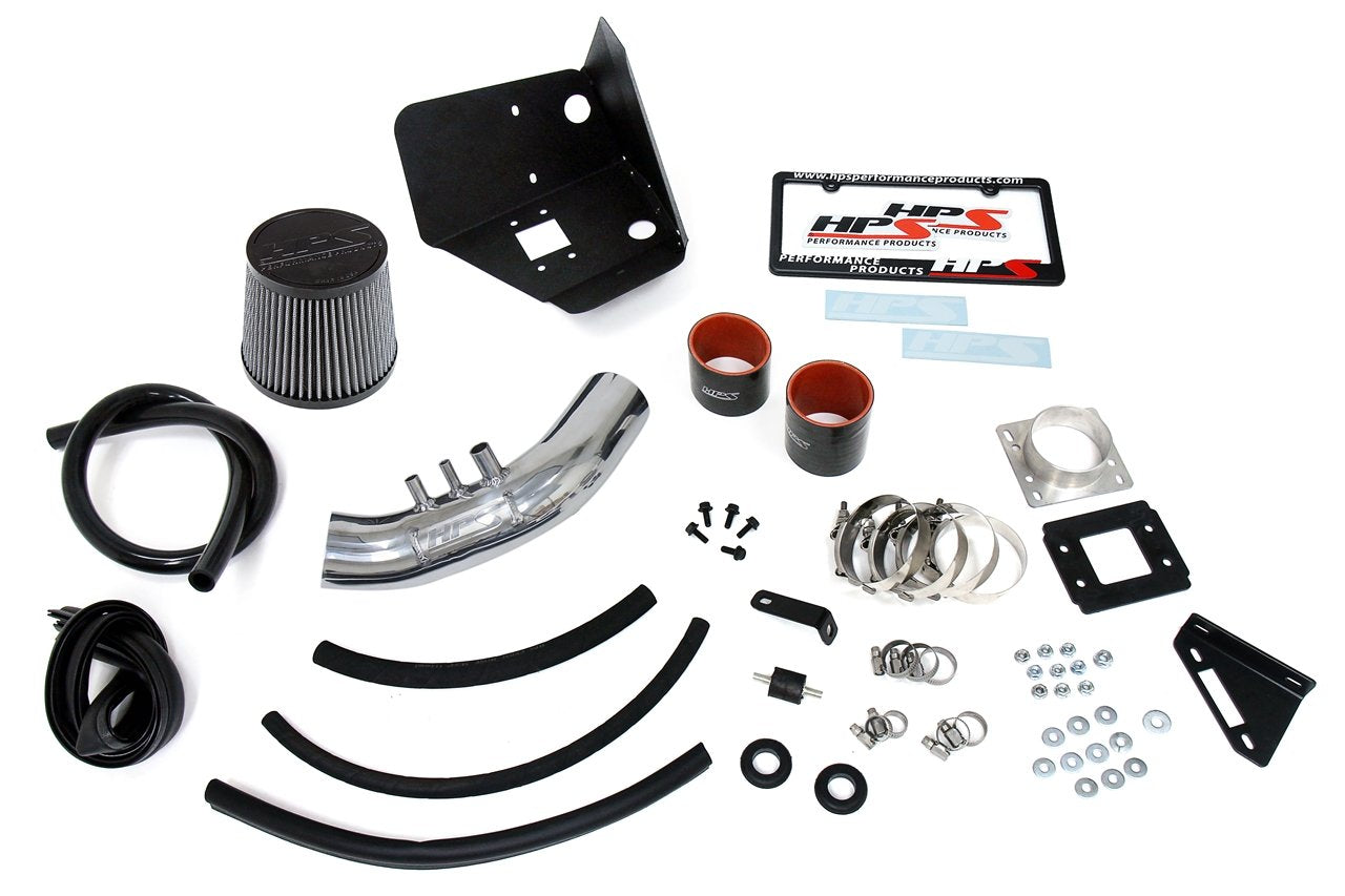 HPS Shortram Air Intake Kit 1989-1995 Toyota 4Runner 3.0L V6, Includes Heat Shield, Polish