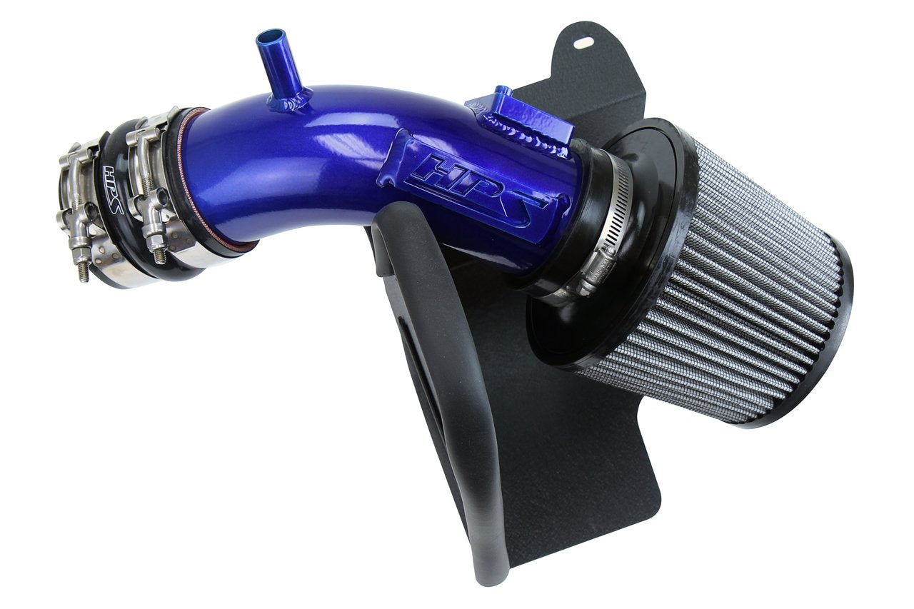 HPS Performance Shortram Air Intake Kit 2018-2019 Toyota Camry 2.5L, Includes Heat Shield, Blue