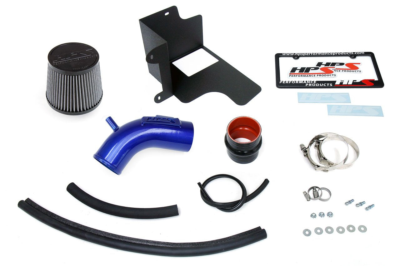 HPS Performance Shortram Air Intake Kit 2018-2019 Toyota Camry 2.5L, Includes Heat Shield, Blue