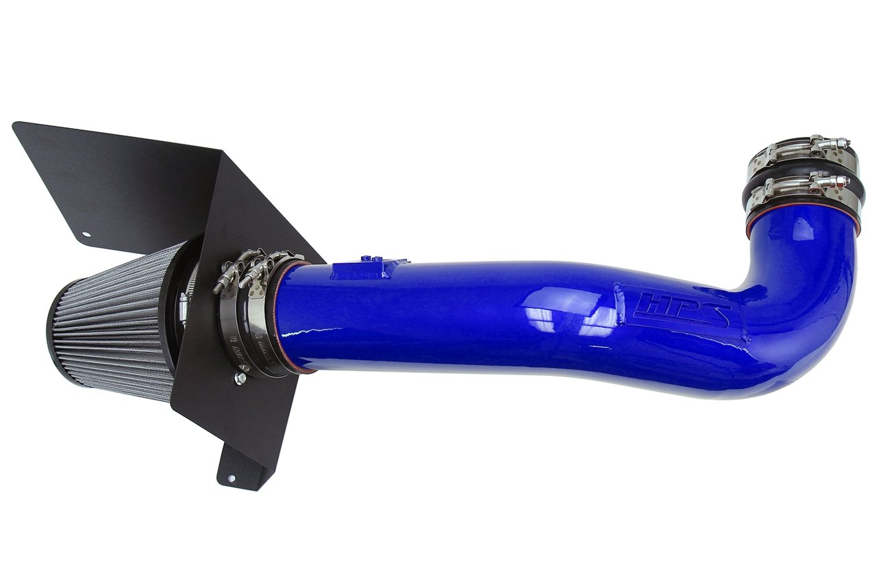 HPS Performance Shortram Air Intake Kit 2009-2014 GMC Yukon 4.8L 5.3L 6.2L V8, Includes Heat Shield, Blue