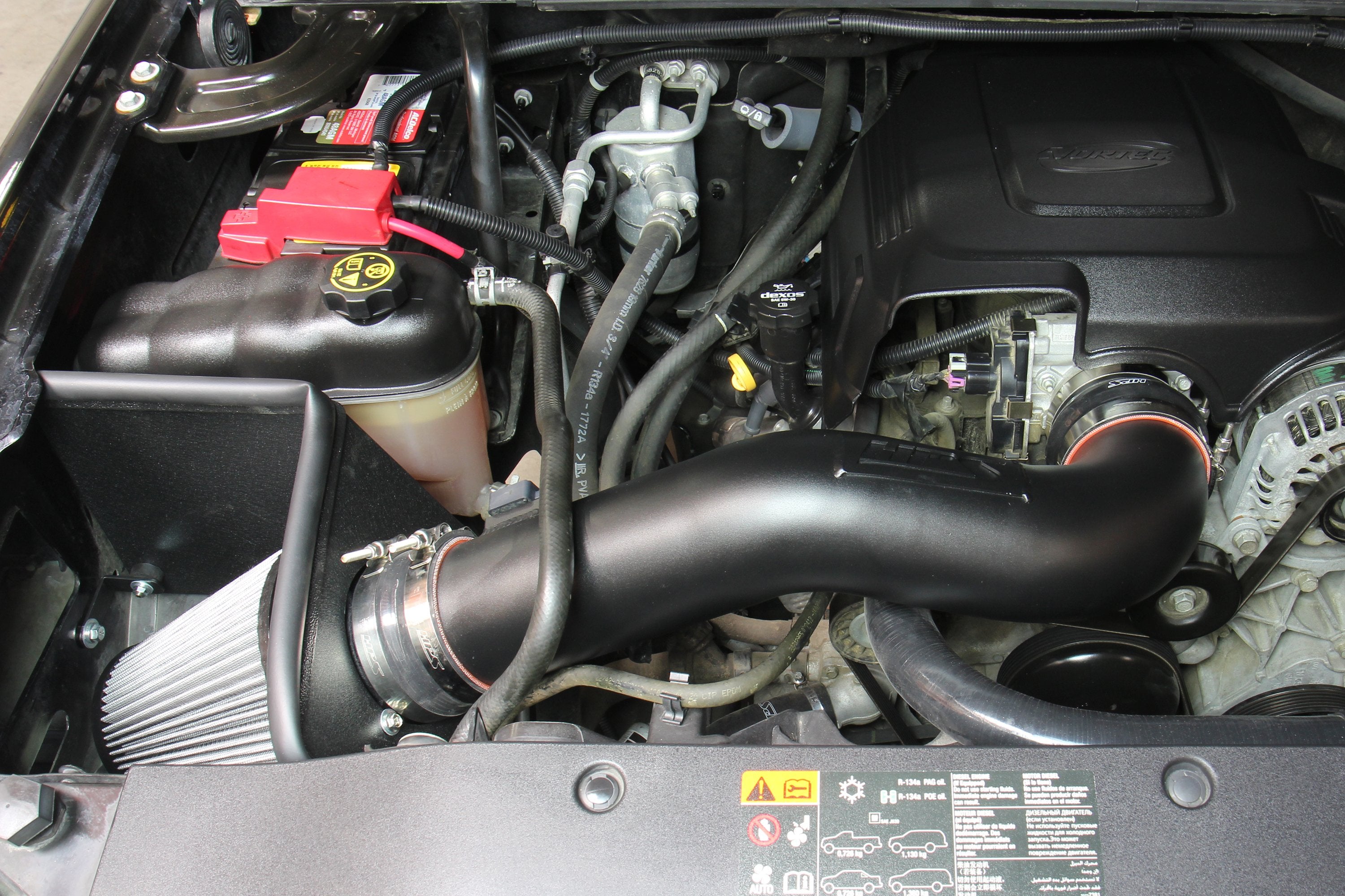 HPS Shortram Air Intake Kit 2009-2014 GMC Sierra 1500 4.8L 5.3L 6.0L 6.2L V8 (Excludes Hybrid), Includes Heat Shield, Polish