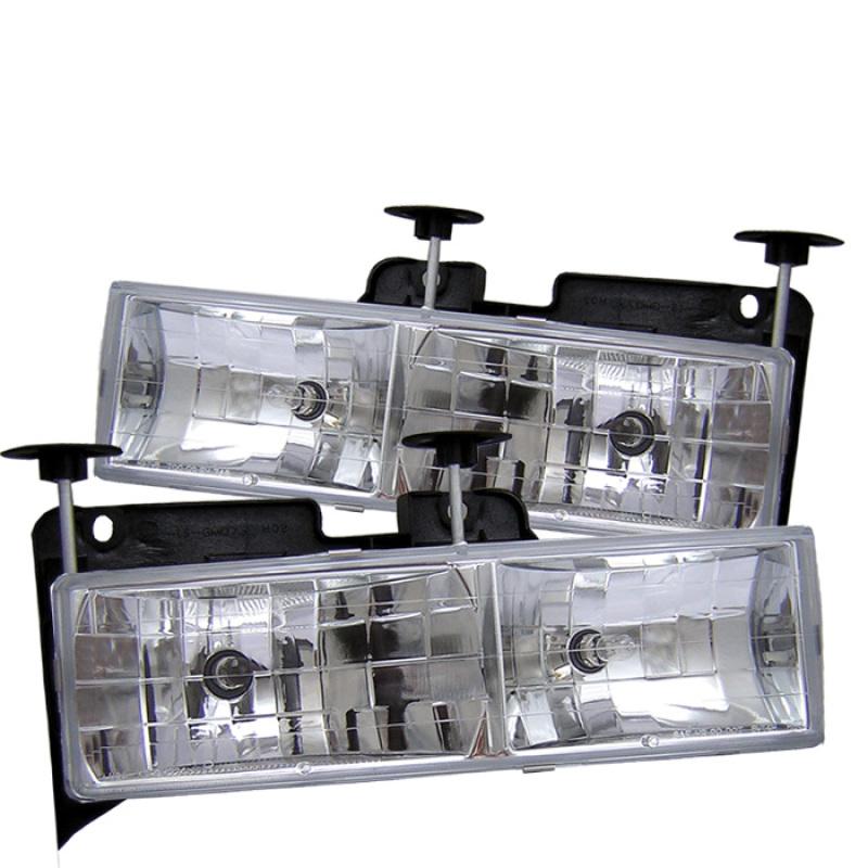 Spyder Chevy C/K Series 1500/2500 88-99/Chevy Tahoe 95-99Crystal Glass Headlights Chrm HD-YD-CCK88-C 5012388 Main Image