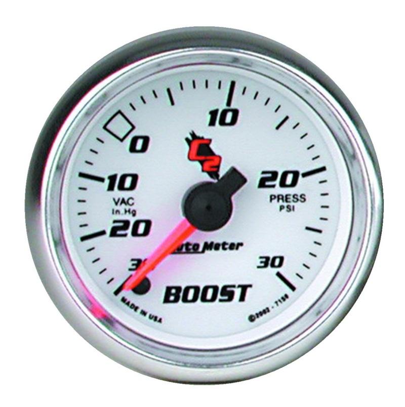 Autometer C2 52mm 30 PSI Electronic Boost/Vac Gauge 7159 Main Image