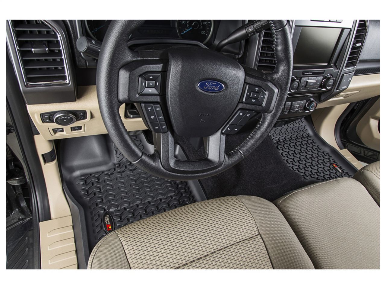 Rugged Ridge All Terrain Floor Liner Kit, Black; 15-18 Ford F-150