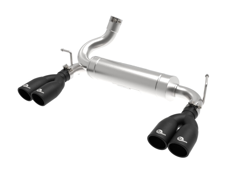 aFe Rebel Series 2.5in 409 SS Axle-Back Exhaust System Black 07-18 Jeep Wrangler (JK) V6-3.6L/3.8L 49-48086-B