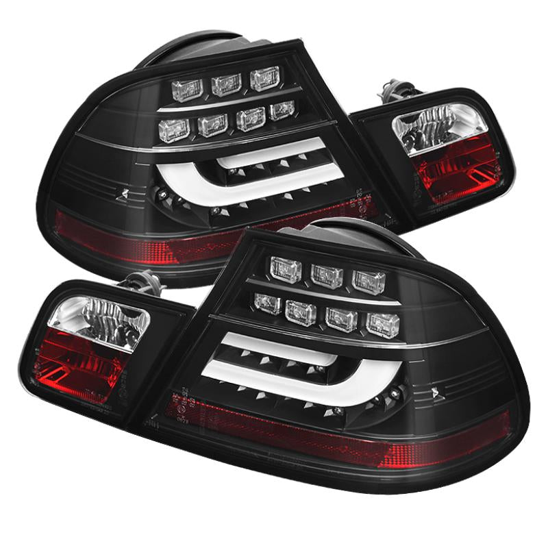 Spyder BMW E46 3-Series 04-06 2Dr Light Bar Style LED Tail Lights Black ALT-YD-BE4604-LBLED-BK 5076564 Main Image