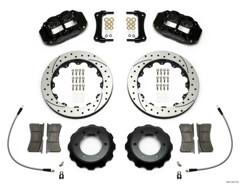 Wilwood Narrow Superlite 6R Front Kit 12.88in Drilled Rotor w/ Lines 05-15 Toyota Tacoma 140-14577-D Main Image