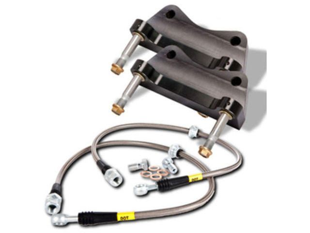 StopTech Trophy Sport Big Brake Kit; Silver Caliper Slotted 2-Piece Rotor, Front