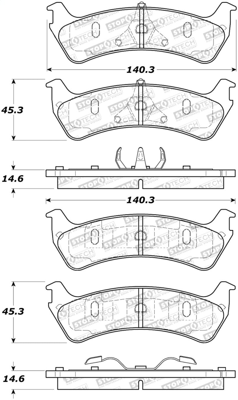 StopTech Street Brake Pads 308.06670 Main Image