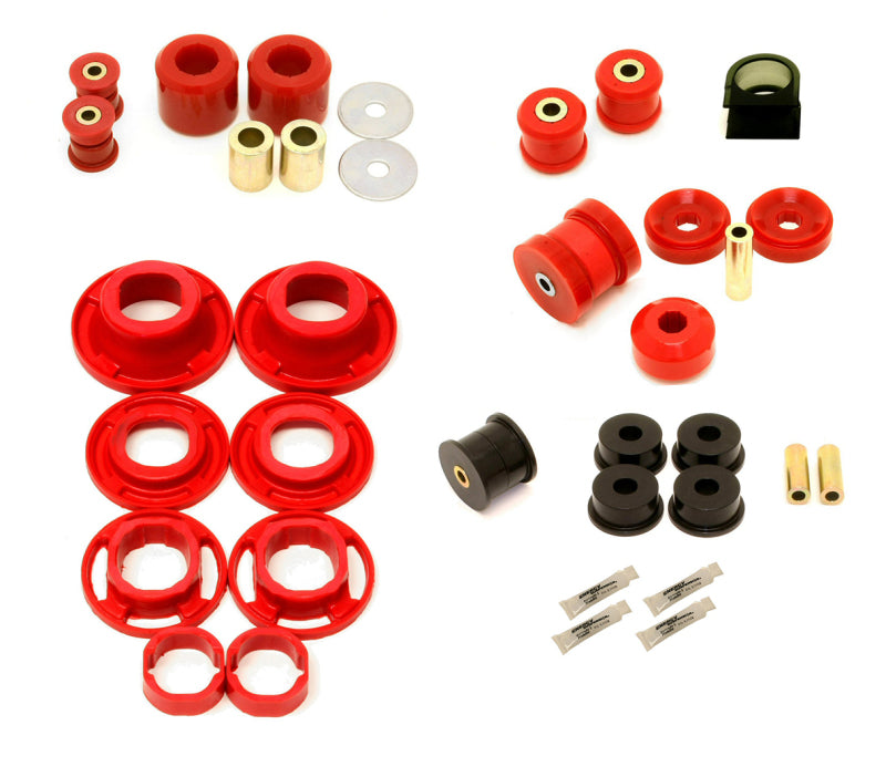 BMR 12-15 5th Gen Camaro Street Version Total Suspension Bushing Kit (BK041/BK021/BK022) - Black/Red BK042