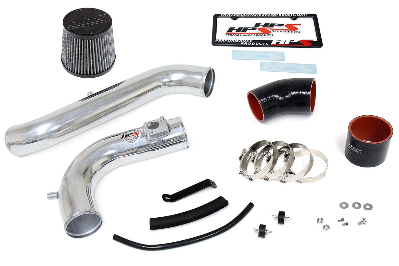 HPS Cold Air Intake Kit 2008-2012 Honda Accord 2.4L, Converts to Shortram, Polish