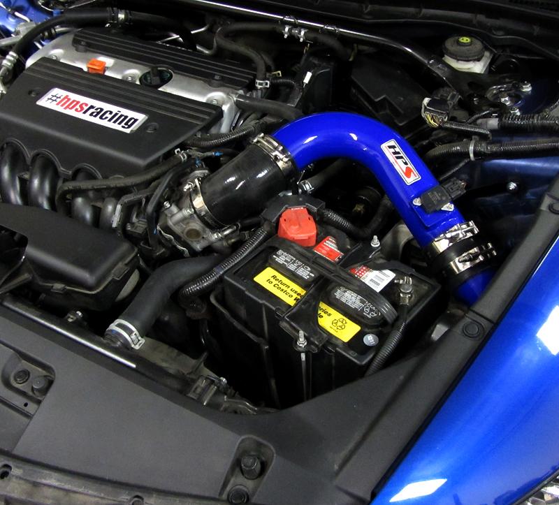 HPS Performance Cold Air Intake Kit 2008-2012 Honda Accord 2.4L, Converts to Shortram, Blue