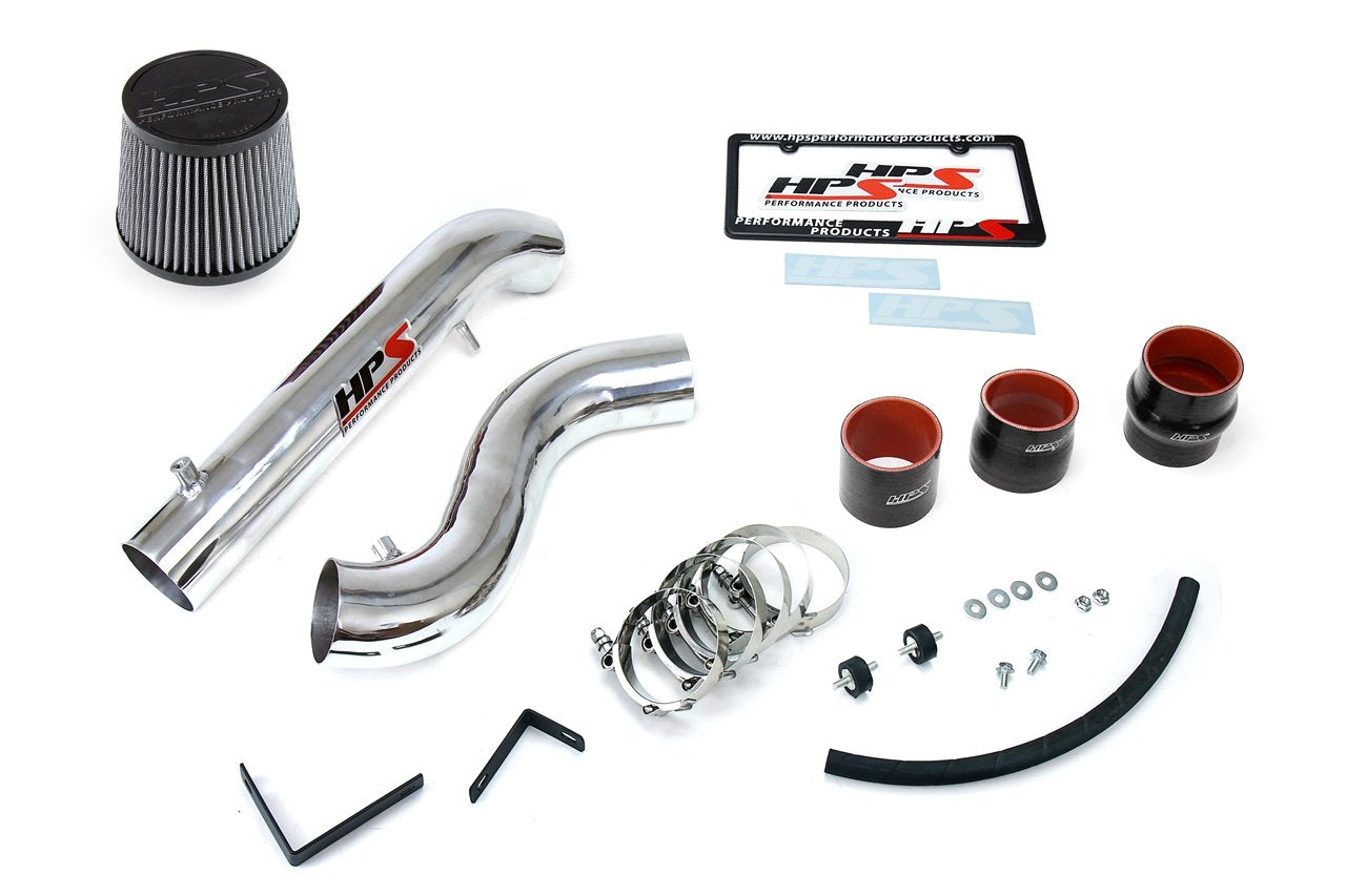 HPS Performance Cold Air Intake Kit 1992-1995 Honda Civic SOHC D Series DOHC B Series, Converts to Shortram, Polish