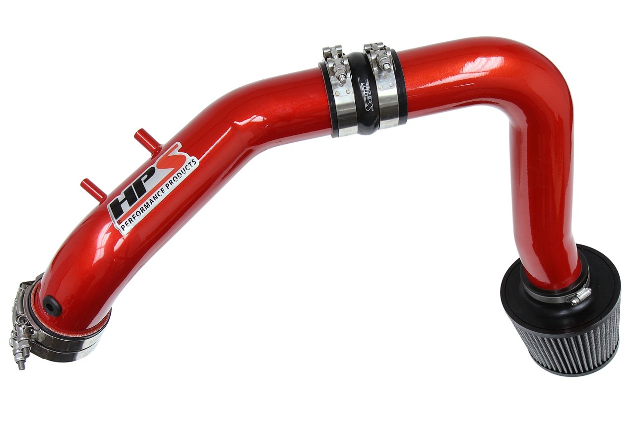 HPS Performance Cold Air Intake Kit 2004-2008 Acura TSX 2.4L, Converts to Shortram, Red