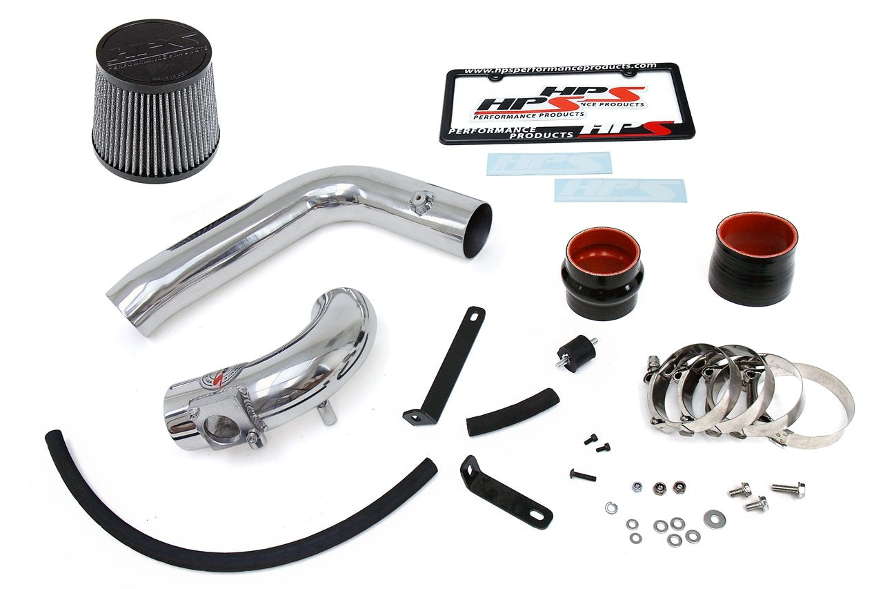 HPS Cold Air Intake Kit 2003-2009 Mazda Mazda3 2.0L 2.3L Non Turbo, Converts to Shortram, Polish