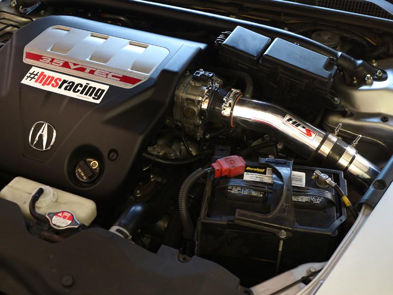 HPS Performance Cold Air Intake Kit 2007-2008 Acura TL Type-S 3.5L V6, Converts to Shortram, Polish