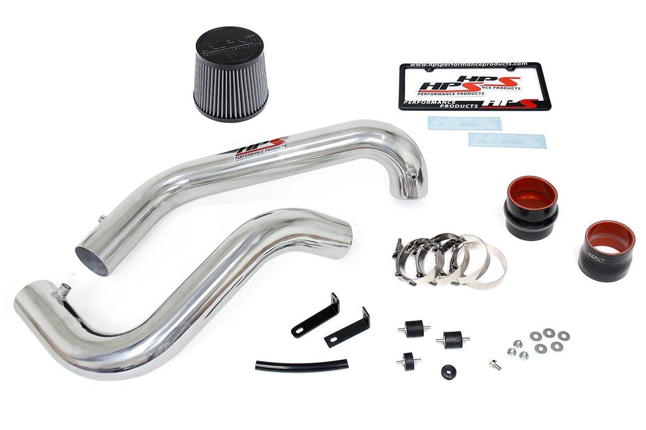 HPS Performance Cold Air Intake Kit 1996-2000 Honda Civic CX DX LX, Converts to Shortram, Polish