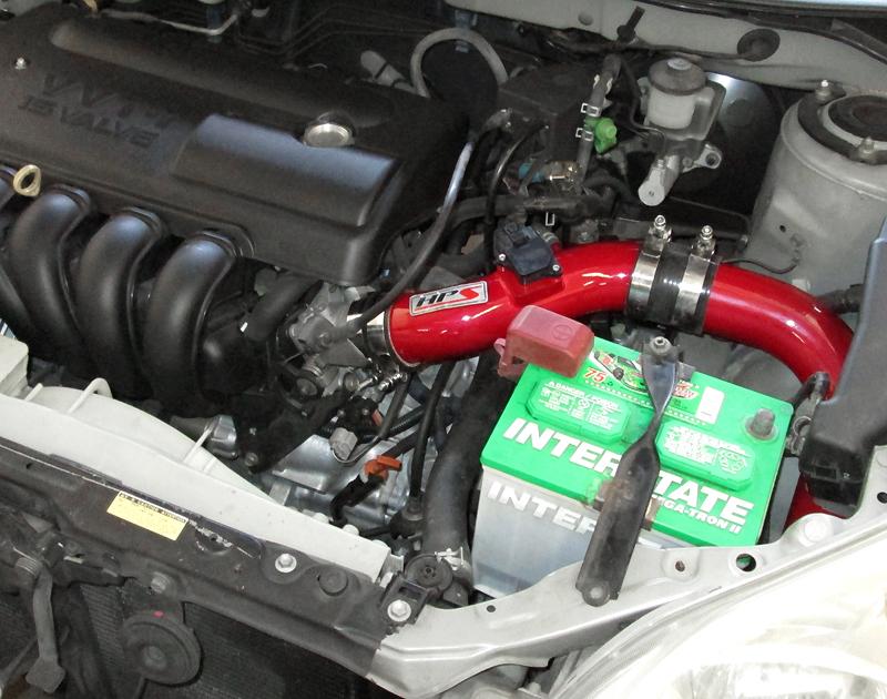 HPS Performance Cold Air Intake Kit 2003-2004 Toyota Matrix XR 1.8L, Converts to Shortram, Red