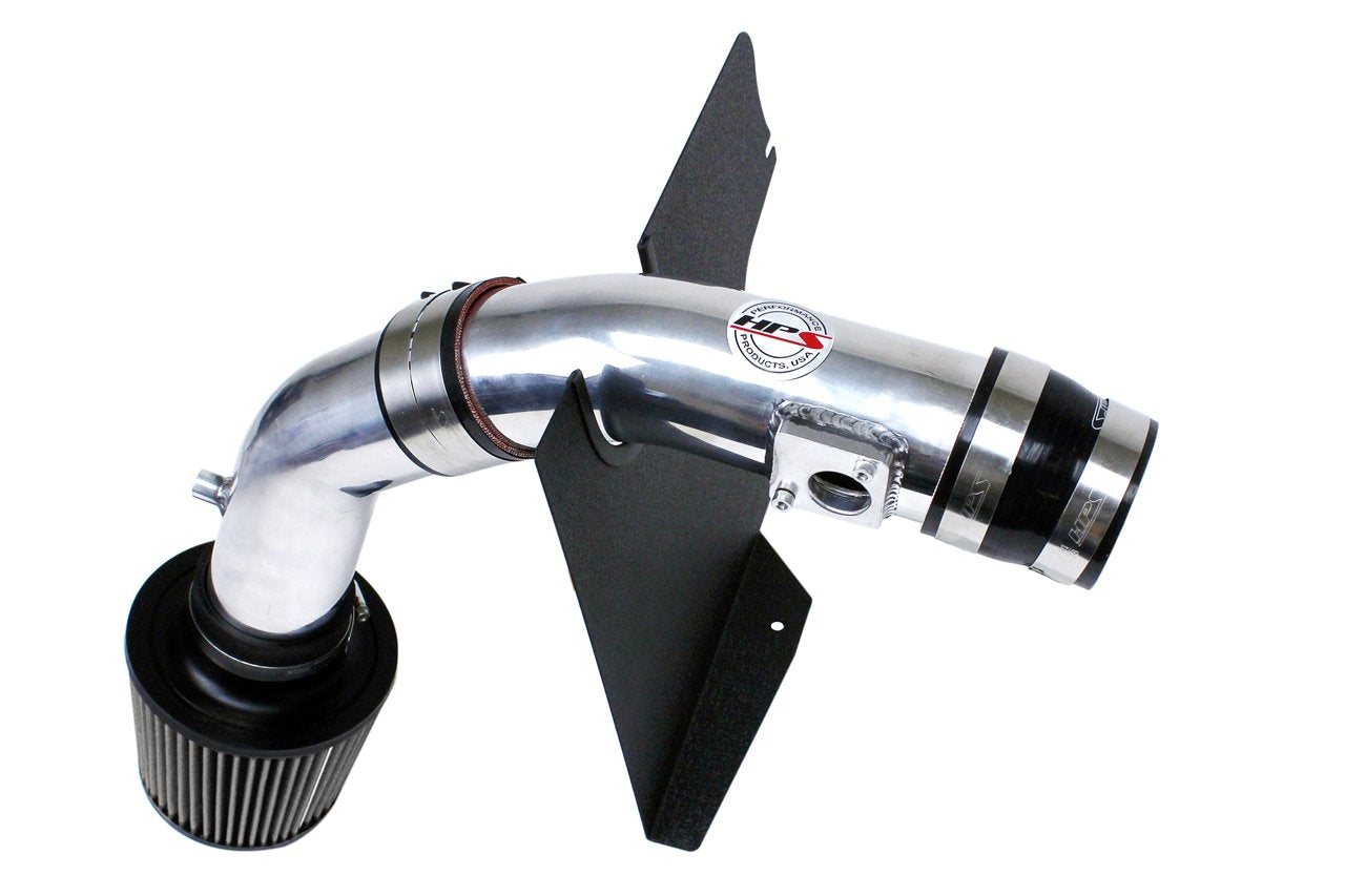 HPS Performance Cold Air Intake Kit 2008-2014 Subaru WRX STI 2.5L Turbo, Converts to Shortram, Polish