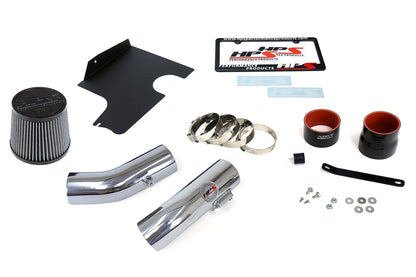 HPS Cold Air Intake Kit 2008-2014 Subaru WRX STI 2.5L Turbo, Converts to Shortram, Polish