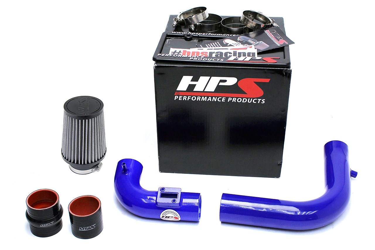 HPS Performance Cold Air Intake Kit 2015-2018 Honda Fit 1.5L Manual Trans., Converts to Shortram, Blue