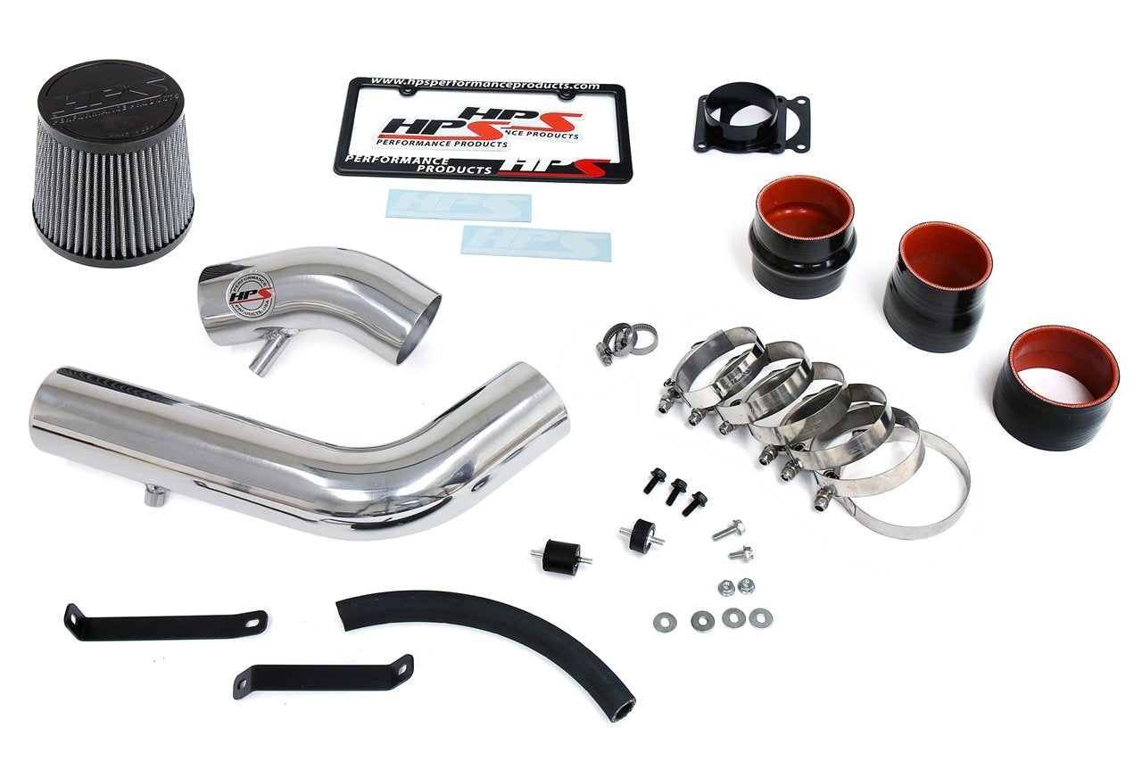 HPS Performance Cold Air Intake Kit 2002-2006 Nissan Altima 2.5L 4Cyl, Converts to Shortram, Polish