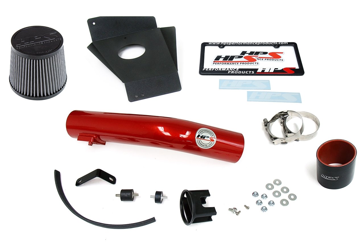 HPS Performance Cold Air Intake Kit 2015-2016 Subaru Impreza WRX STI 2.5L Turbo, Red