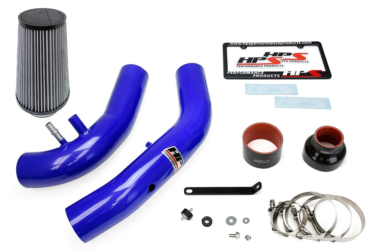 HPS Cold Air Intake Kit 2015-2017 Ford Mustang Ecoboost 2.3L Turbo, Blue