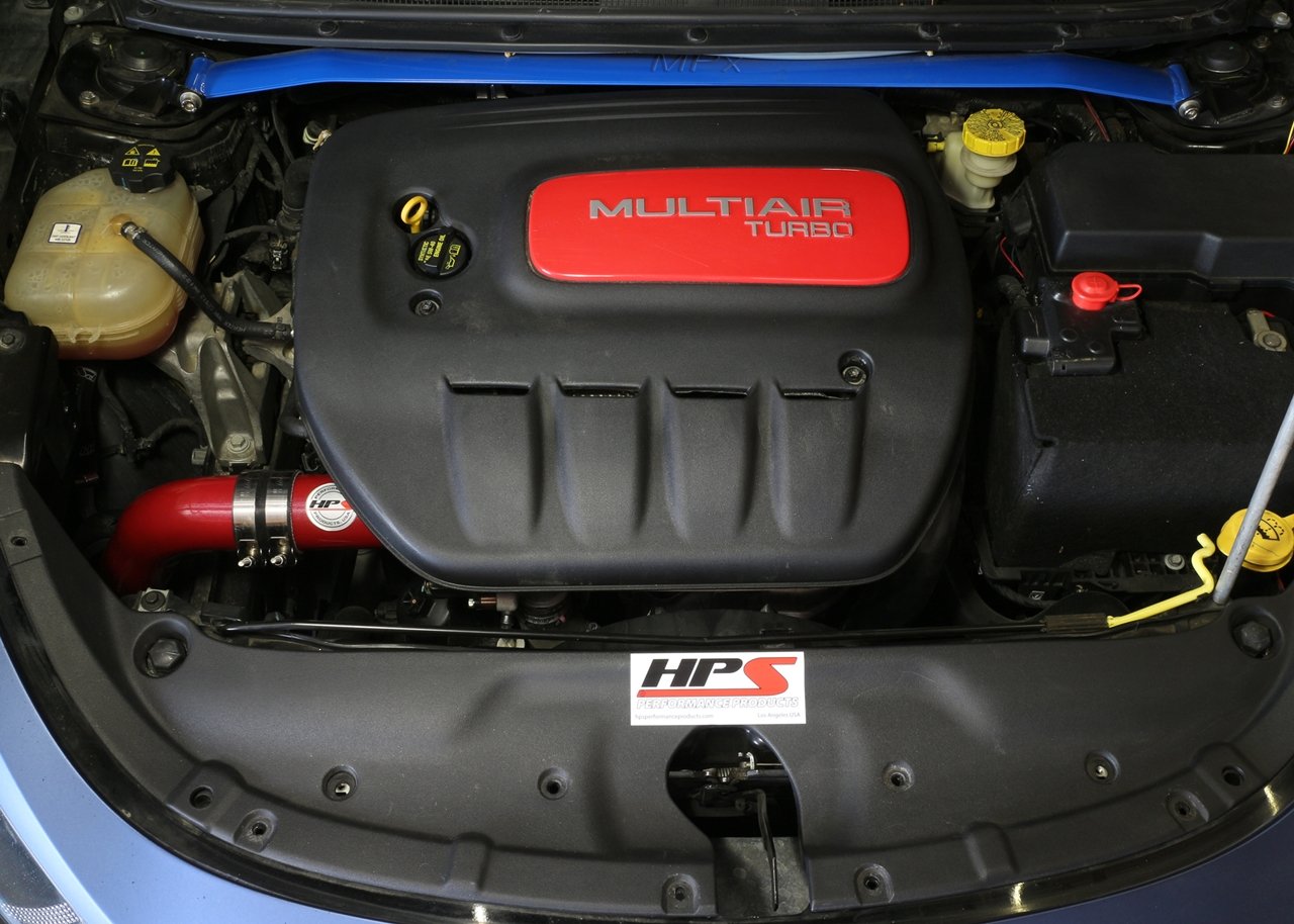 HPS Performance Cold Air Intake Kit 2013-2014 Dodge Dart 1.4L Turbo, Red