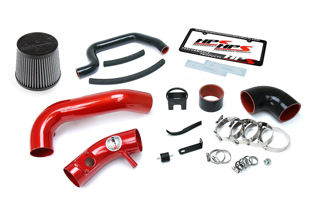 HPS Performance Cold Air Intake Kit 2006-2011 Honda Civic Si 2.0L, Red