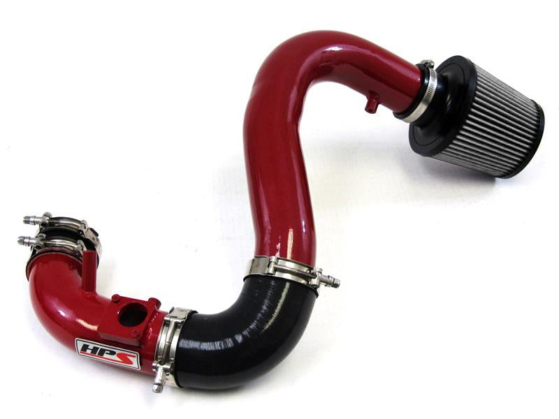 HPS Performance Cold Air Intake Kit 2007-2013 Mazda Mazdaspeed 3 2.3L Turbo, Converts to Shortram, Red