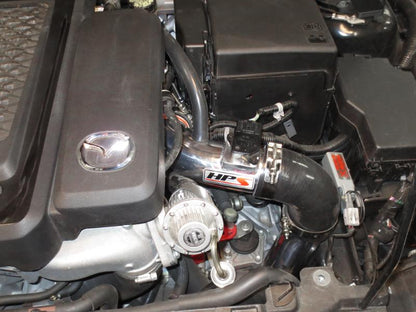 HPS Cold Air Intake Kit 2007-2013 Mazda Mazdaspeed 3 2.3L Turbo, Converts to Shortram, Black