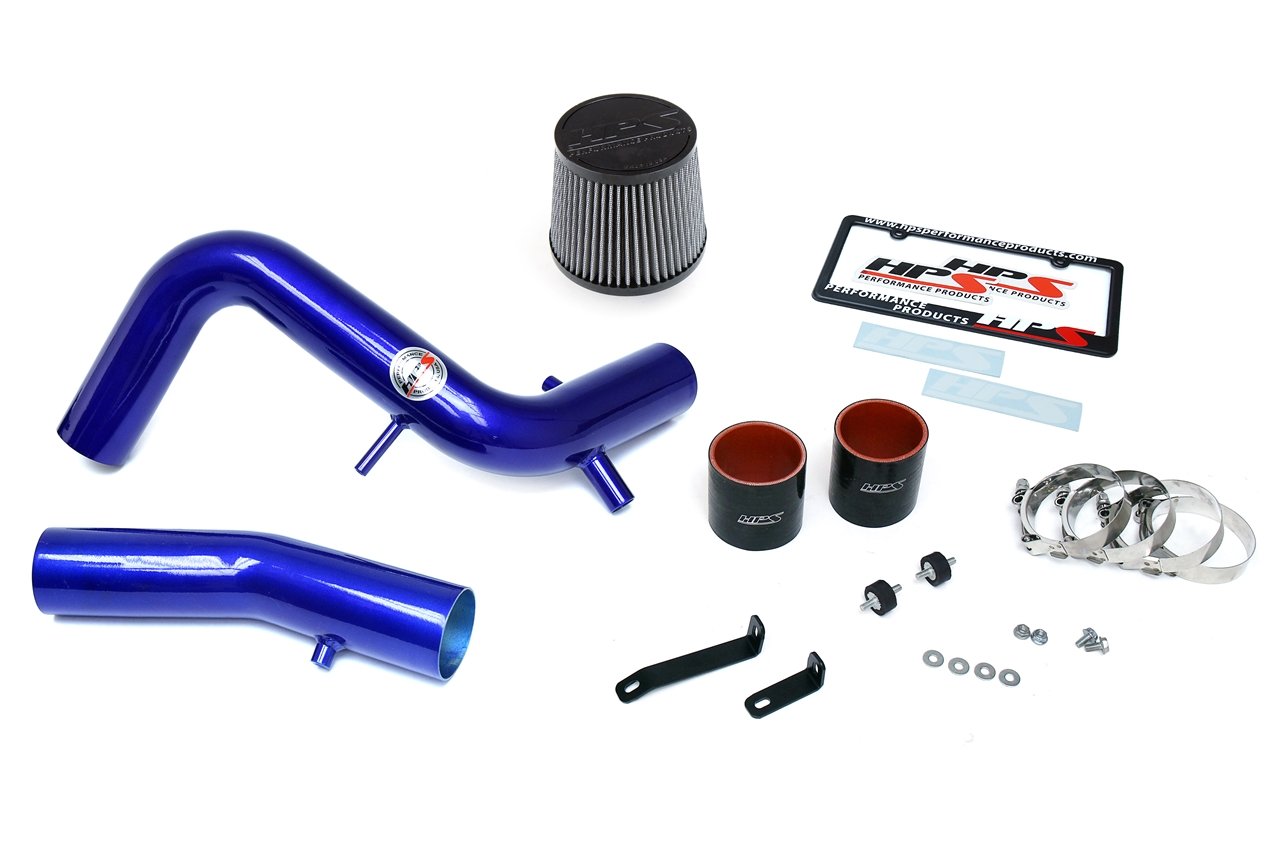 HPS Performance Cold Air Intake Kit 2013-2017 Hyundai Veloster 1.6L Turbo, Converts to Shortram, Blue