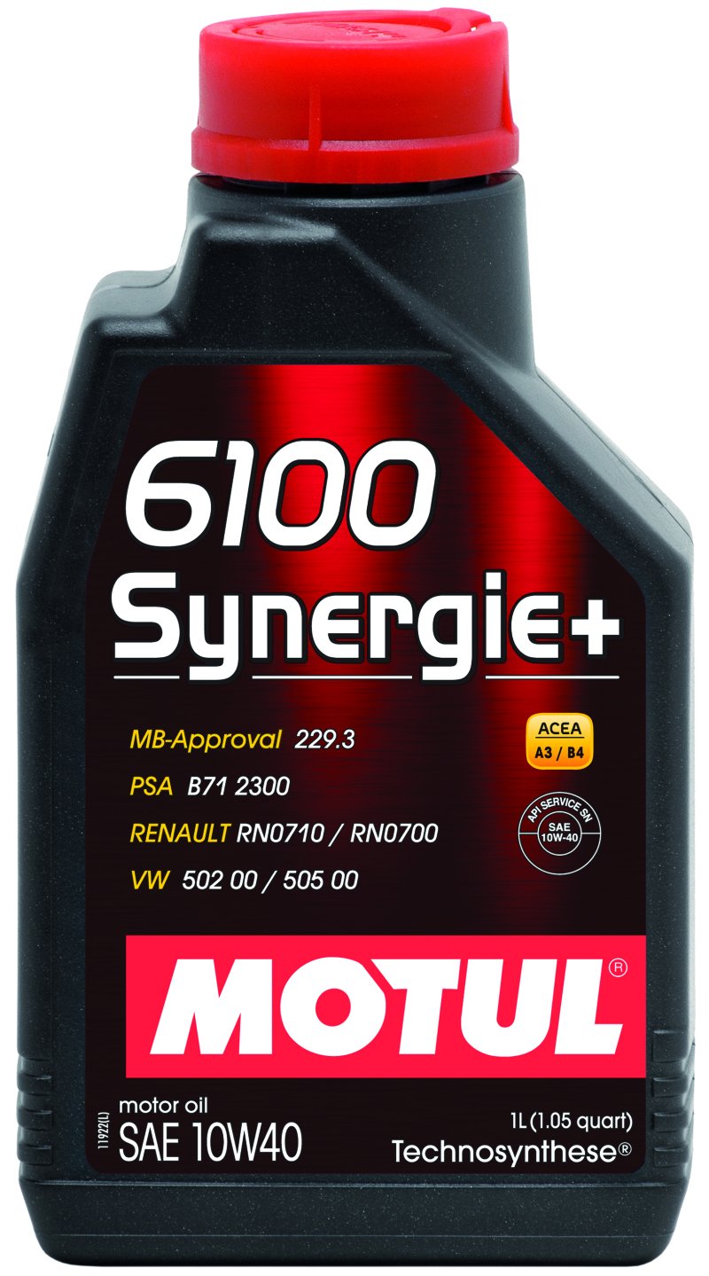 Motul 1L Technosynthese Engine Oil 6100 SYNERGIE+ 10W40 - 1L 108646 Main Image