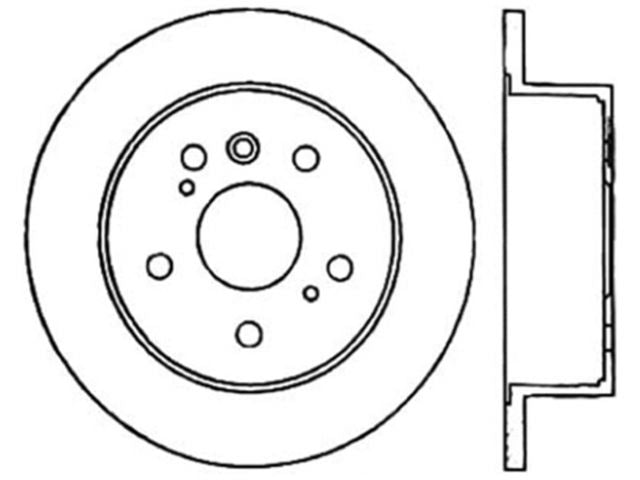 StopTech Sport Cross Drilled Brake Rotor; Rear Left
