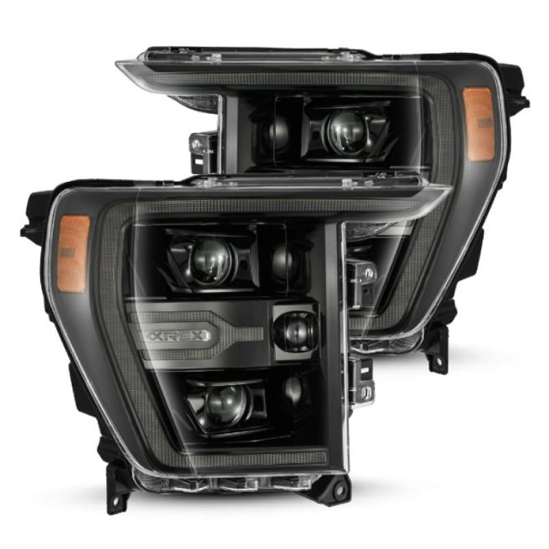 AlphaRex 21-22 Ford F150 Luxx-Series Projector Headlights Alpha-Black w/Activ Light/Seq Signal 880169