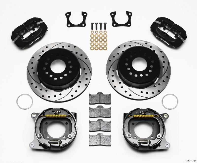 Wilwood Forged Dynalite P/S Park Brake Kit Drilled 58-64 Olds/Pontiac Ends 140-7147-D Main Image