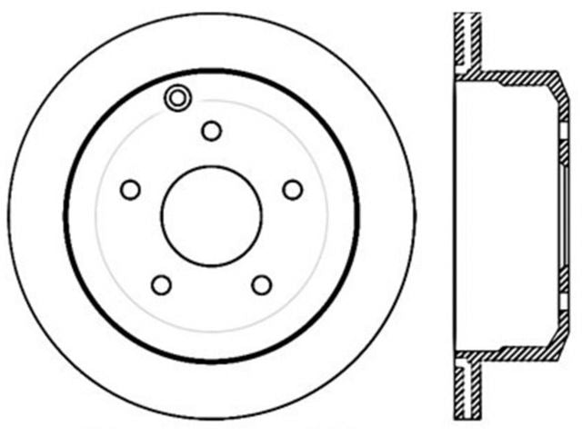 StopTech Sport Cross Drilled Brake Rotor; Rear Right