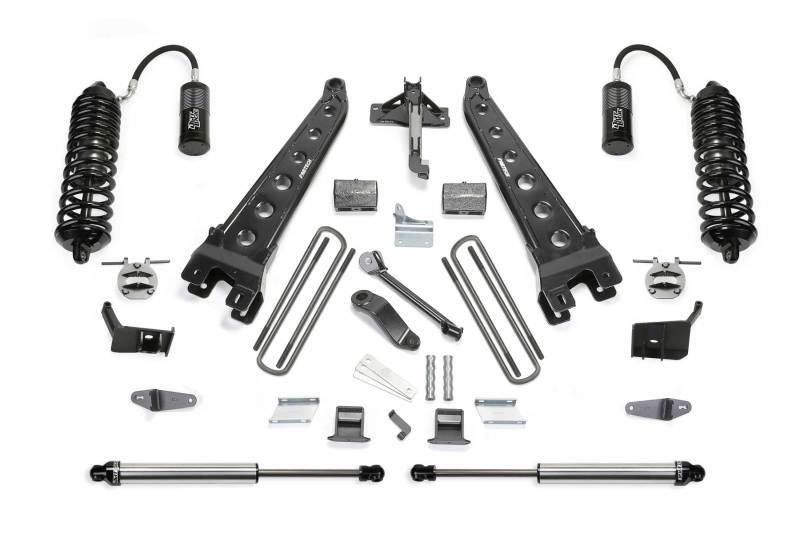 Fabtech 11-16 Ford F250/350 4WD Diesel 4in Radius Arm System w/DL 4.0 Coilover & Rear DL 2.25 Shocks K2223DL Main Image