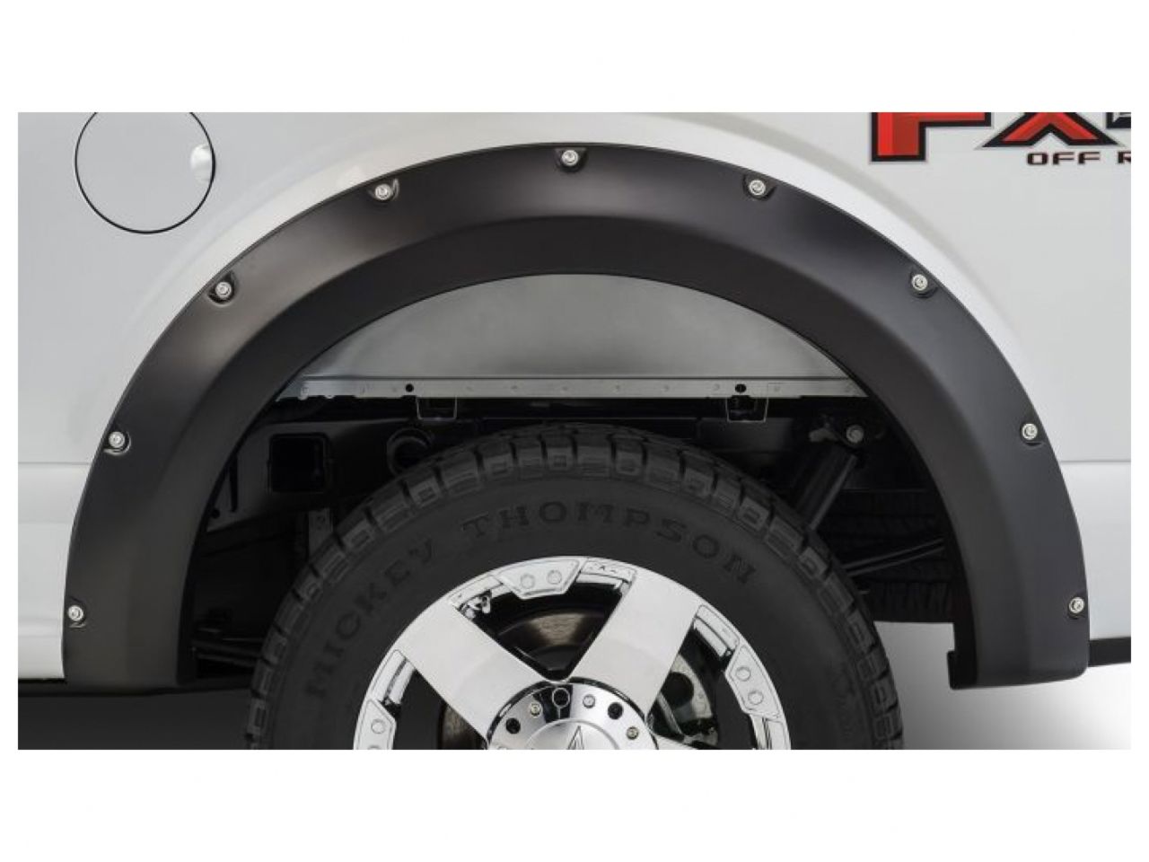 Stampede Black Ruff Riderz Smooth Finish 4-Piece Fender Flare for 2015-2017