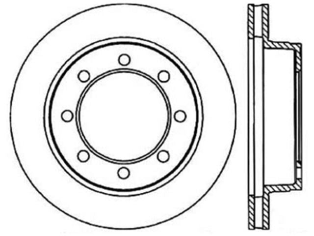 StopTech  Sport Cross Drilled Brake Rotor; Front Left