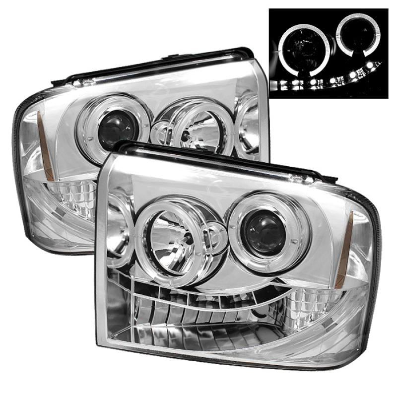 Spyder Ford F250/350/450 Super Duty 05-07 Projector Headlights LED Halo- LED Chrm PRO-YD-FS05-HL-C 5010551 Main Image