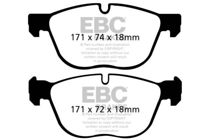 EBC 07-10 BMW X5 3.0 Ultimax2 Front Brake Pads UD1294 Main Image